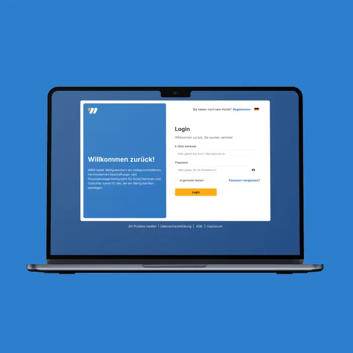 WBW Plattform Login – Zugang für Immobiliengutachter und institutionelle Kunden